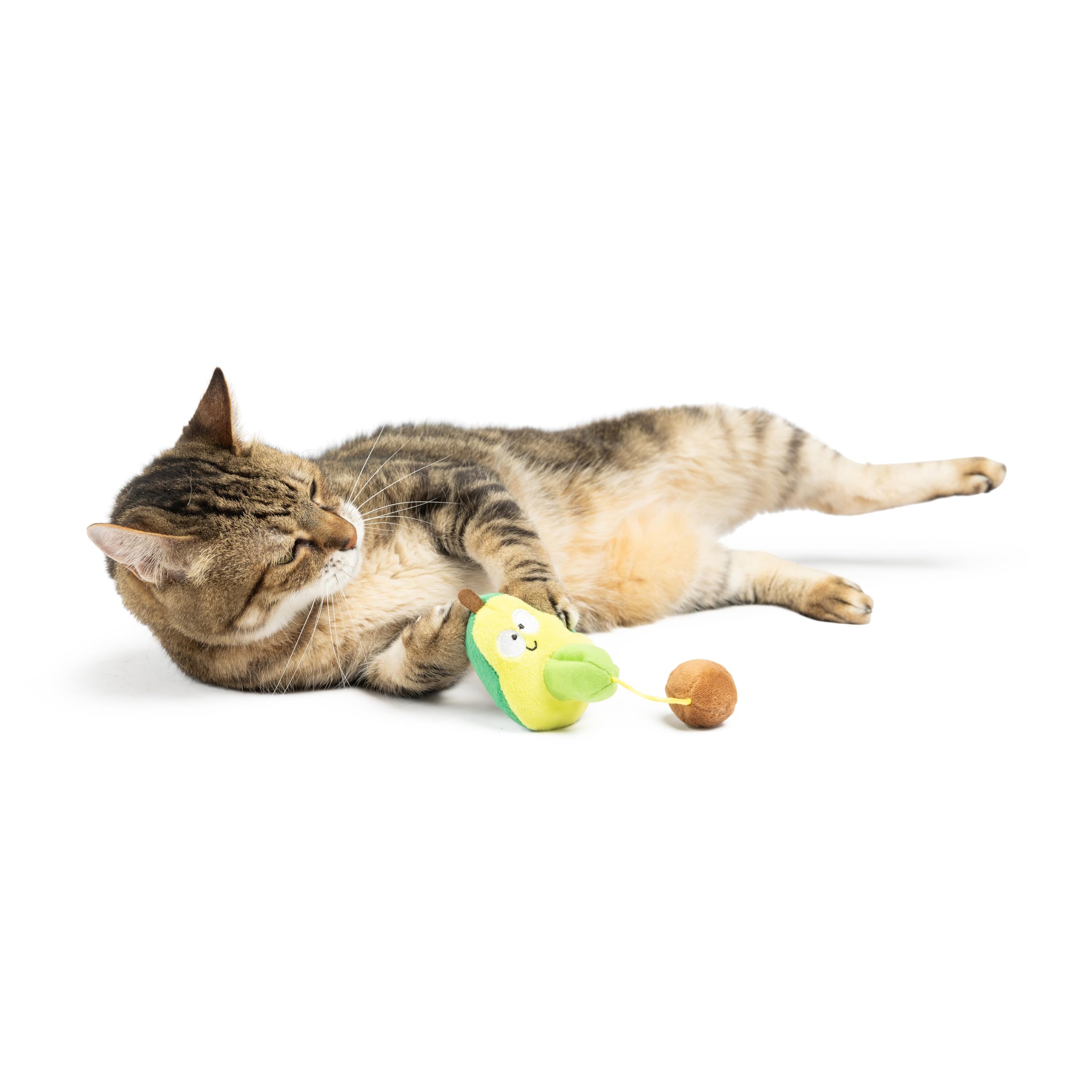 Huxley & Kent Plush Cat Toy - Avocado Popper - Snack Attack Strong Catnip And Crinkle Filled Cat Toy - Kittybelles